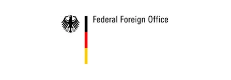 Logo of the German Federal Foreign Office, featuring an eagle emblem and the text "Federal Foreign Office".