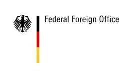 Logo of the German Federal Foreign Office, featuring an eagle emblem, a black-red-gold bar and the text "Federal Foreign Office".