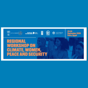 Regional workshop on climate, women, peace and security banner